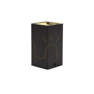 V-TAC GU10 négyzet alakú felszíni mennyezeti lámpatest Fekete+arany 74x74x140mm VT-882SQ 3 év garancia small 1