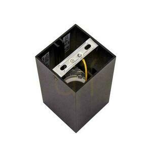 V-TAC GU10 négyzet alakú felszíni mennyezeti lámpatest Fekete+sötét króm 74x74x140mm VT-882SQ 3 év garancia small 3