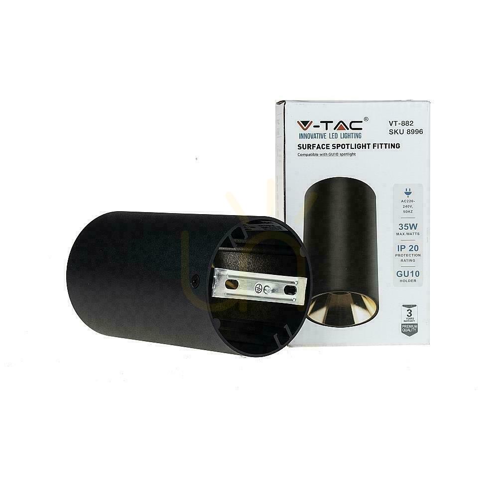 Jelölje be Mennyezeti lámpatest V-TAC GU10 kerek felszíni cső fekete + arany 80x140mm VT-882RD 3 év garancia Mennyezeti lámpatest V-TAC GU10 kerek felszíni cső fekete + arany 80x140mm VT-882RD 3 év garancia