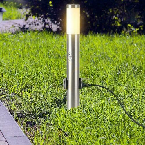 Jelölje be Kerti pólus V-TAC 60CM E27 E27 csiszolt acél mozgásérzékelő foglalat VT-838-60