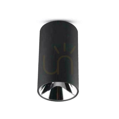 Jelölje be V-TAC GU10 kerek felszíni cső fekete + sötét króm 80x140mm VT-882RD mennyezeti lámpatest 3 év garancia