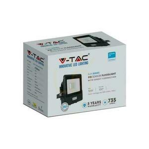 V-TAC LED projektor 10W SAMSUNG CHIP mozgásérzékelő fekete MUFa VT-118S 3000K 735lm 5 év garancia small 3