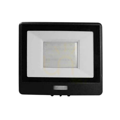 Jelölje be LED projektor V-TAC 50W SAMSUNG CHIP mozgásérzékelő fekete kábel 1M VT-158S-1 4000K 4000lm 5 év garancia