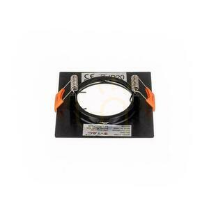 V-TAC VT-930 négyzetes GU10 süllyesztett spotkeret, fekete, 81 × 81 mm, 2 db, SKU 6643 small 2