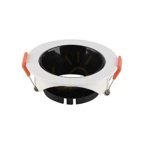 Jelölje be V-TAC VT-931 kerek, süllyesztett GU10 spotlámpakeret fehér, fekete reflektorral, 85 mm
