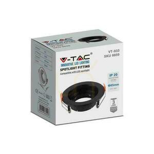 V-TAC VT-933 GU10 süllyesztett spotkeret, kerek fekete, ø10,2 cm, IP20 small 2