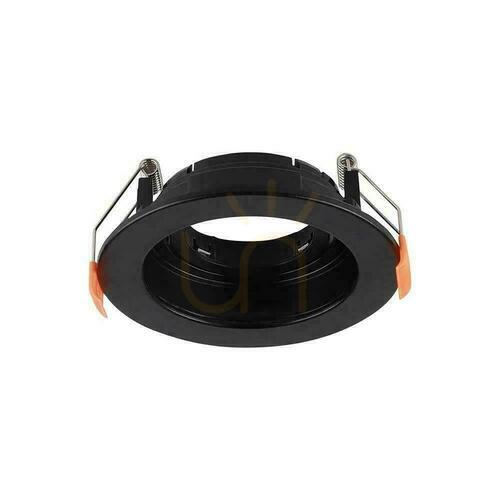Jelölje be V-TAC VT-933 GU10 süllyesztett spotkeret, kerek fekete, ø10,2 cm, IP20
