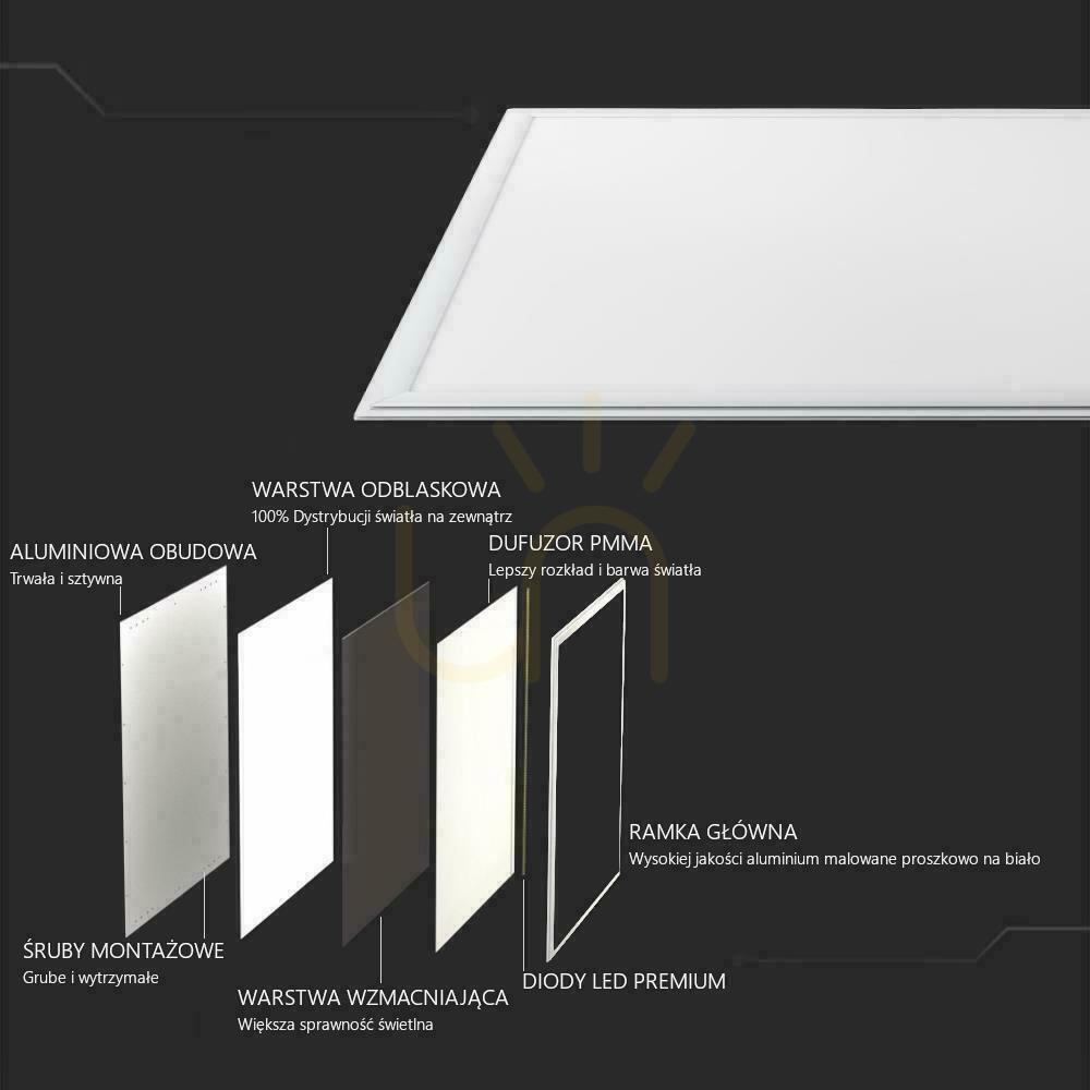Kijelző LED panel V-TAC 40W 600x600 PMMA 120Lm/W VT-6060-6 6400K 4950lm 6400K 4950lm LED panel V-TAC 40W 600x600 PMMA 120Lm/W VT-6060-6 6400K 4950lm 6400K 4950lm