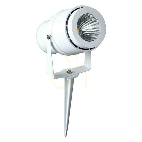 Jelölje be V-TAC 12W fehér VT-857-W 3000K 920lm LED meghajtású földi kerti lámpatest.