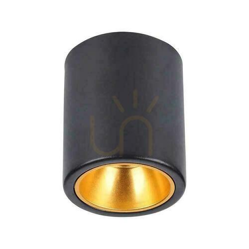 Jelölje be V-TAC GU10 kerek felszíni szerelt cső Fekete+arany 98x118mm VT-978RD 3 év garancia