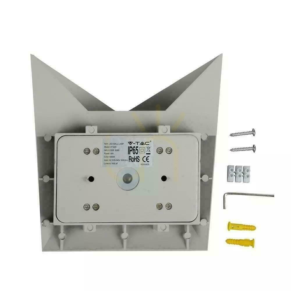 Előnézet Fali lámpa V-TAC 5W LED szürke IP65 VT-825-G 3000K 568lm. Fali lámpa V-TAC 5W LED szürke IP65 VT-825-G 3000K 568lm.