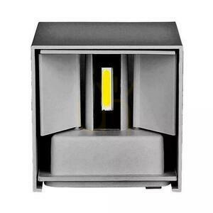 V-TAC 11W LED Top Down állítható chip BRIDGELUX szürke négyzet IP65 VT-759-12-G 3000K 1360lm fali lámpatest. small 3
