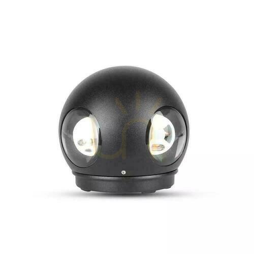 Jelölje be Fali lámpa V-TAC 4W LED fekete kerek IP65 VT-834-B 3000K 428lm.