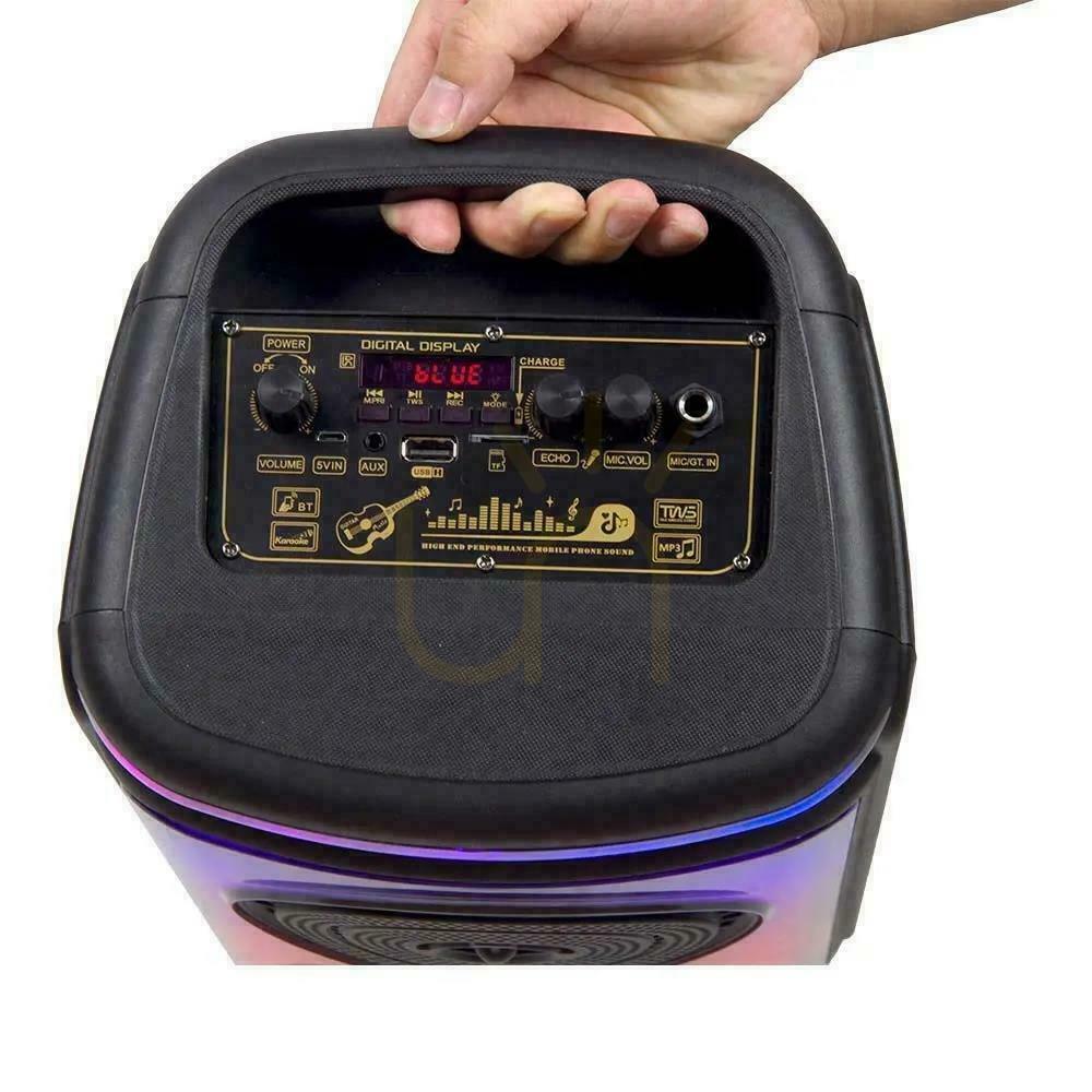 Kilátás V-TAC hordozható hangszóró 400W mikrofon távirányító BT USB TF FM AUX TWS KARAOKE VT-4000W. V-TAC hordozható hangszóró 400W mikrofon távirányító BT USB TF FM AUX TWS KARAOKE VT-4000W.