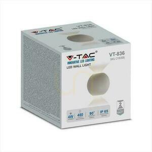 Fali lámpa V-TAC 4W LED szürke kerek IP65 VT-836 3000K 450lm. 3 Fali lámpa V-TAC 4W LED szürke kerek IP65 VT-836 3000K 450lm. small 3