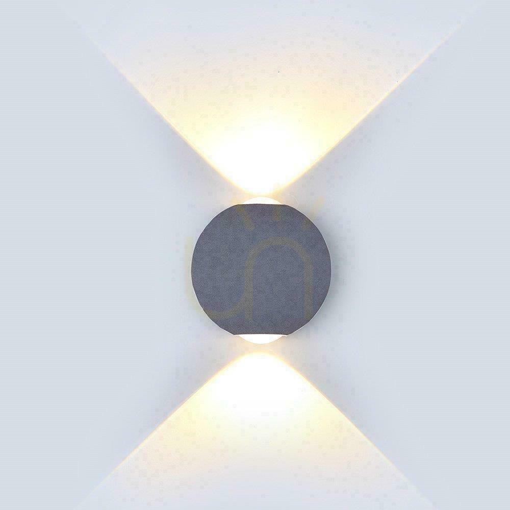 Jelölje be Fali lámpa V-TAC 4W LED szürke kerek IP65 VT-836 3000K 450lm. Fali lámpa V-TAC 4W LED szürke kerek IP65 VT-836 3000K 450lm.