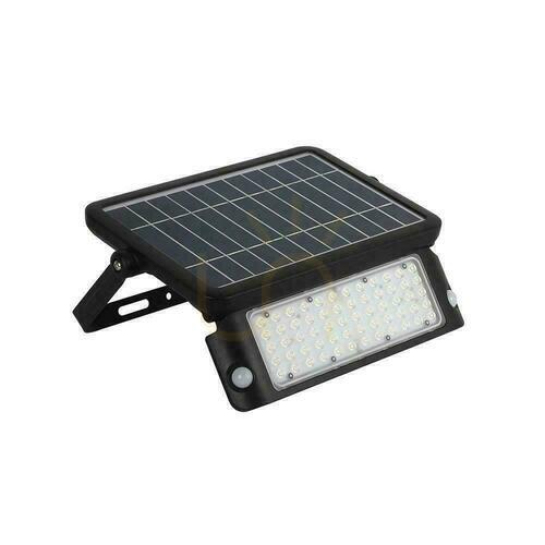 Jelölje be V-TAC 10W LED-es napelemes projektor fekete mozgásérzékelő IP65 VT-787-10 4000K 1150lm