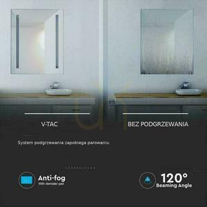 V-TAC VT-8700 LED tükör 70 × 50 cm, IP44, páramentesítő fűtőlappal, ezüst, 6400 K, 35 W small 1