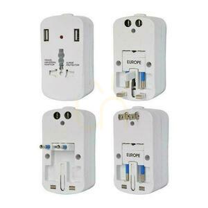 Univerzális utazási adapter biztonsággal 2xUSB 2A V-TAC small 0