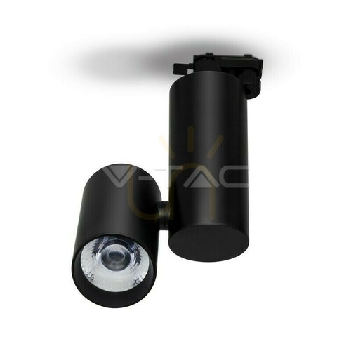 Jelölje be V-TAC VT-4635B fekete háromfázisú sínes LED spotlámpa 30 W 6400 K 24° SKU 1297