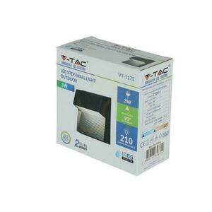 Falra szerelhető 3W LED V-TAC fekete négyzet 230V IP65 VT-1172-B 4000K 210lm. small 2