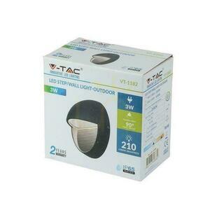 Falra szerelhető 3W LED V-TAC fekete kör alakú 230V IP65 VT-1182-B 4000K 210lm falra szerelhető. small 4