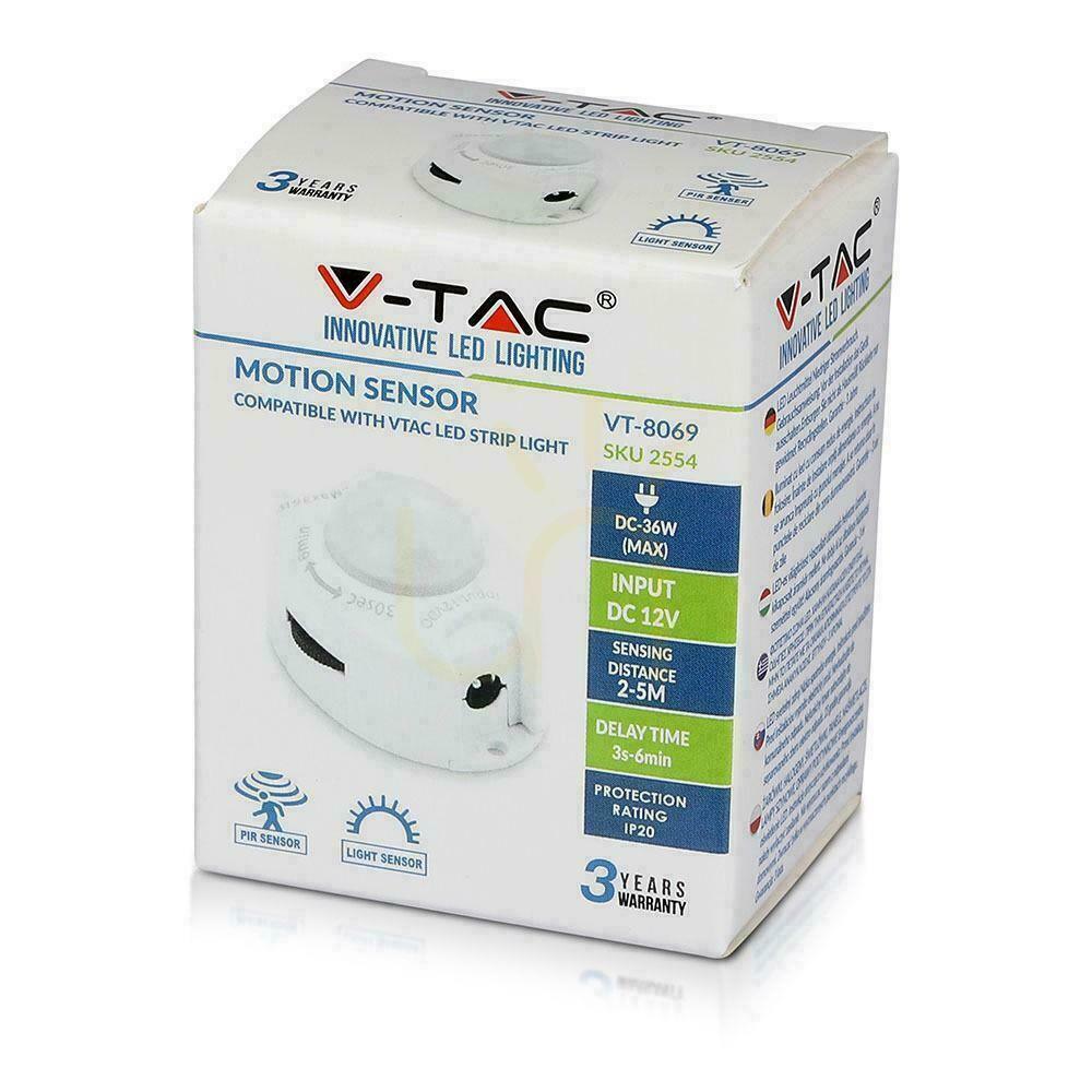 Előadás Univerzális mozgásérzékelő LED csíkokhoz V-TAC VT-8069 3 év garancia Univerzális mozgásérzékelő LED csíkokhoz V-TAC VT-8069 3 év garancia