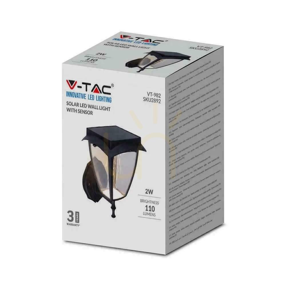 Előadás Kerti fali lámpa Solar V-TAC 2W LED IP44 VT-982 3000K + 6000K 110lm 3 év garancia 3 év garancia Kerti fali lámpa Solar V-TAC 2W LED IP44 VT-982 3000K + 6000K 110lm 3 év garancia 3 év garancia