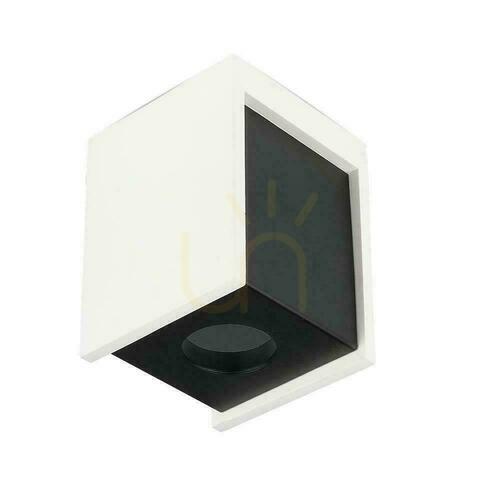 Jelölje be V-TAC GIPS BETON GU10 felszíni szerelésű négyzet alakú fehér/fekete VT-860-GB 5 év garancia