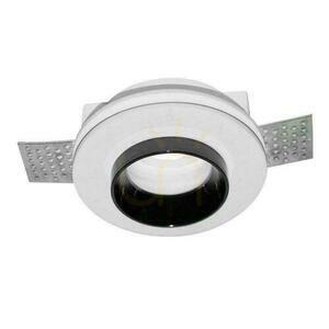 V-TAC VT-866-BRD GU10 süllyesztett gipsz lámpatest, fehér fekete gyűrűvel, 100 mm small 1