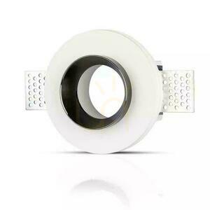 V-TAC VT-866-BRD GU10 süllyesztett gipsz lámpatest, fehér fekete gyűrűvel, 100 mm small 0