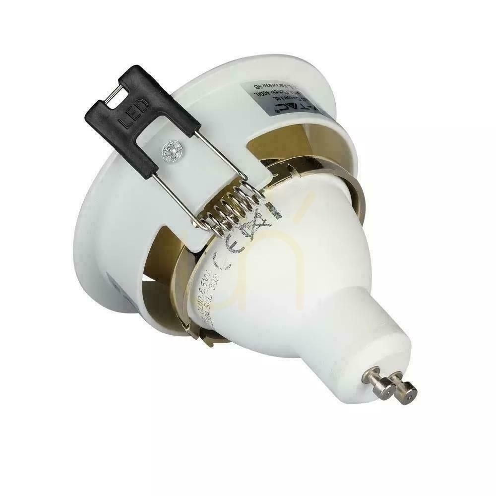 Kijelző V-TAC GU10 süllyesztett füles fehér/arany kerek VT-872-WG 3 év garancia V-TAC GU10 süllyesztett füles fehér/arany kerek VT-872-WG 3 év garancia