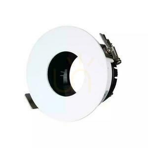 V-TAC VT-873-WB süllyesztett GU10 spotlámpa, fehér fekete belső gyűrűvel, kerek, Ø80 mm small 1