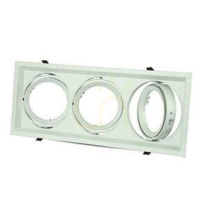 Süllyesztett mennyezeti lámpatest 3xAR111 G53 fehér V-TAC VT-7223 small 1