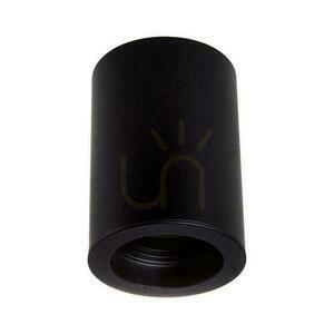 V-TAC VT-796-B GU10 mennyezeti lámpa, fekete alumínium henger, felületre szerelhető, 142 × 100 mm small 0