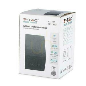 V-TAC alumínium GU10 kocka négyzet alakú felszíni szerelés fekete 142x100x100 VT-797-B. 3 V-TAC alumínium GU10 kocka négyzet alakú felszíni szerelés fekete 142x100x100 VT-797-B. small 3