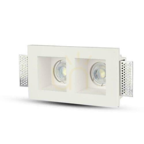 Jelölje be Háló V-TAC GIPS 2xGU10 süllyesztett 2xnégyzet 215x120 Fehér VT-762