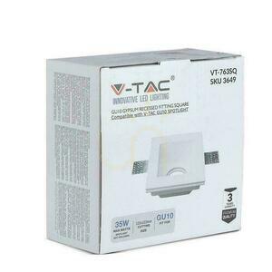 Háló V-TAC GIPS GU10 süllyesztett négyzet 120x120 fehér VT-763 small 3