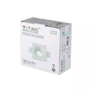 V-TAC GIPS GU10 süllyesztett 103x103 kerek fehér V-TAC VT-859SQ háló. small 4