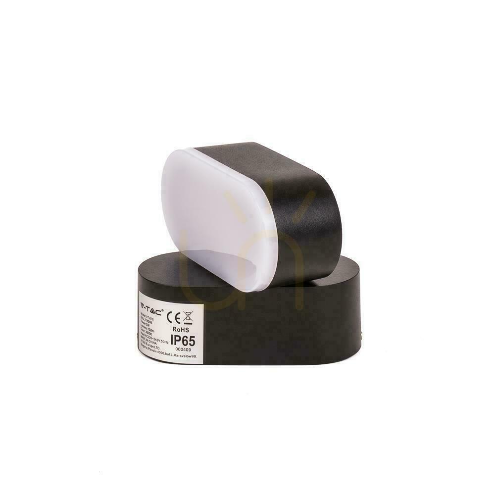 Előnézet Fali lámpa V-TAC 6W LED Fekete IP65 Forgatható 350st VT-816 3000K 722lm. Fali lámpa V-TAC 6W LED Fekete IP65 Forgatható 350st VT-816 3000K 722lm.