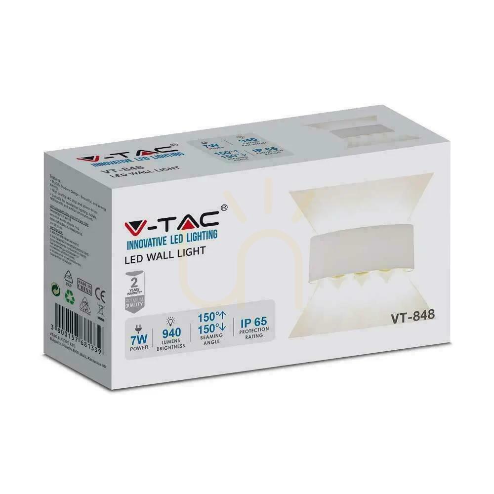 Előnézet Falra szerelt, felülről lefelé szerelhető V-TAC 8W LED White IP54 VT-848 3000K 870lm. Falra szerelt, felülről lefelé szerelhető V-TAC 8W LED White IP54 VT-848 3000K 870lm.