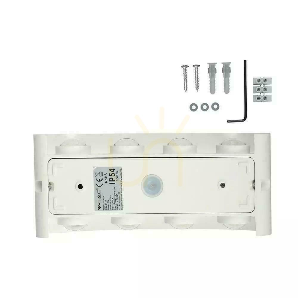 Kijelző Falra szerelt, felülről lefelé szerelhető V-TAC 8W LED White IP54 VT-848 3000K 870lm. Falra szerelt, felülről lefelé szerelhető V-TAC 8W LED White IP54 VT-848 3000K 870lm.
