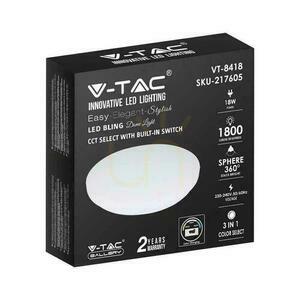 V-TAC VT-8418 tejfehér CCT LED mennyezeti lámpa 18 W Ø31 cm small 2