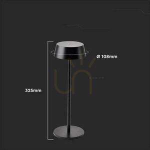 V-TAC 2W LED töltés Dimmelhető éjjeli lámpa IP54 Fekete VT-7562 3000K 200lm. small 3