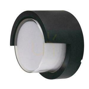 V-TAC 12W LED fali lámpatest IP65 Fekete kerek VT-827 3000K 1155lm small 0