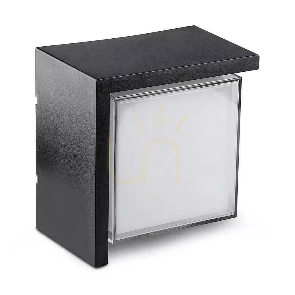 Kilátás V-TAC 12W LED fali lámpatest IP65 Fekete négyzet VT-827 4000K 1160lm V-TAC 12W LED fali lámpatest IP65 Fekete négyzet VT-827 4000K 1160lm