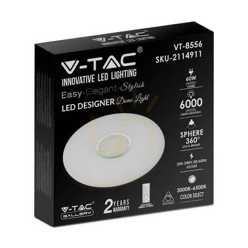 Jelölje be V-TAC 60W LED Pilot CCT mennyezeti plafond fi.500 Stars VT-8556 3000K-6500K 6000lm 3000K-6500K 6000lm