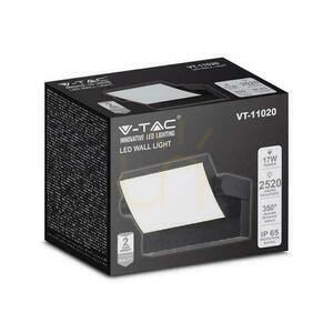 V-TAC 17W LED homlokzati projektoros lámpatest Fekete IP65 VT-11020 4000K 2520lm small 4