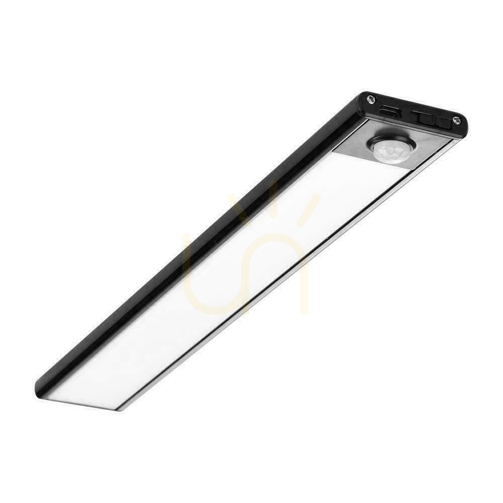 Kilátás V-TAC 2W LED-es szekrény alatti lámpatest Fekete Mozgásérzékelő USB töltés 40cm VT-8142 3000K 160lm V-TAC 2W LED-es szekrény alatti lámpatest Fekete Mozgásérzékelő USB töltés 40cm VT-8142 3000K 160lm