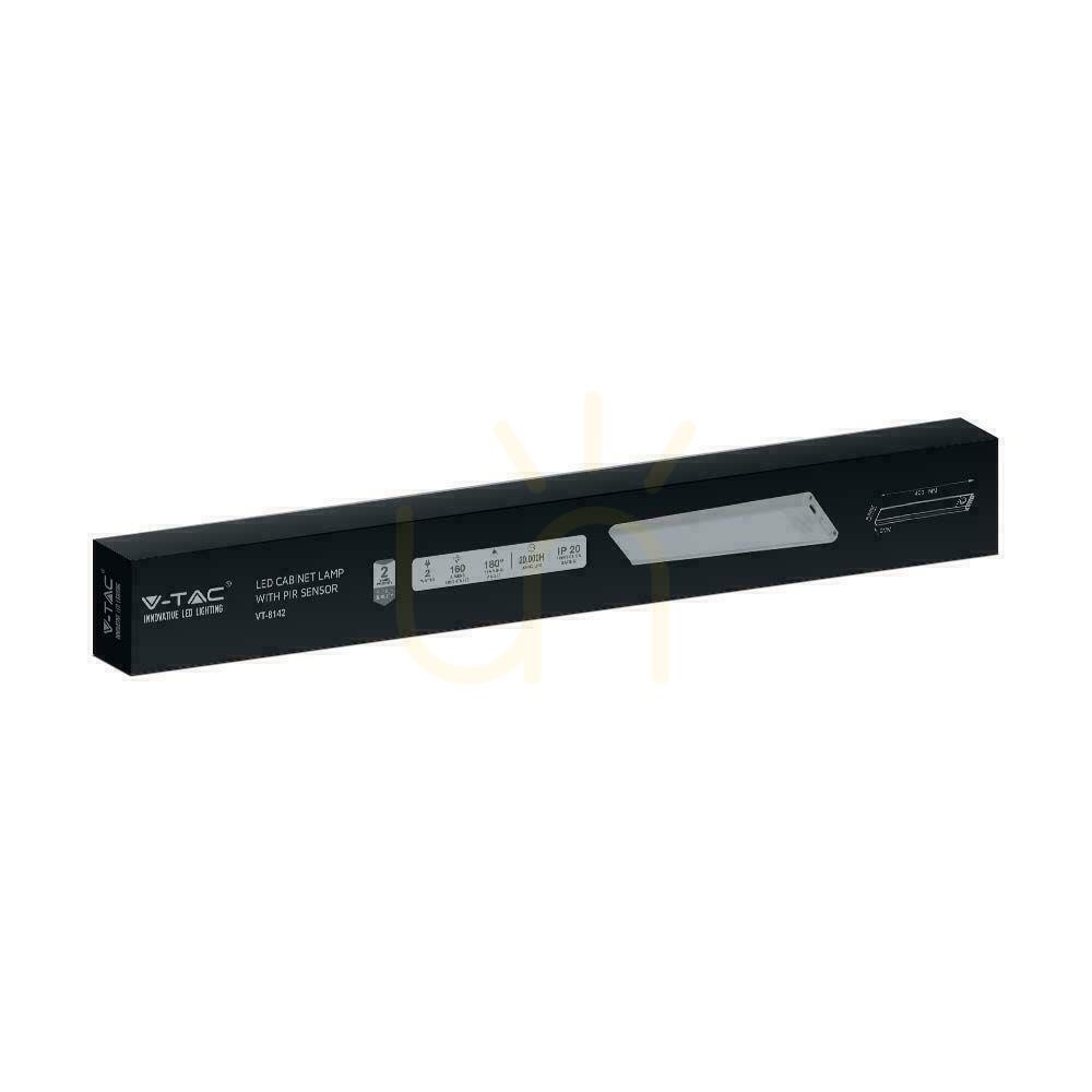 Előadás V-TAC 2W LED-es szekrény alatti lámpatest Fekete Mozgásérzékelő USB töltés 40cm VT-8142 3000K 160lm V-TAC 2W LED-es szekrény alatti lámpatest Fekete Mozgásérzékelő USB töltés 40cm VT-8142 3000K 160lm